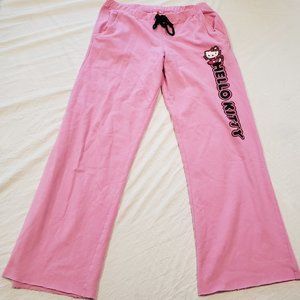 Hello Kitty Pink Light Weight Sweat-Pants Size Medium Authentic Sanrio Tag